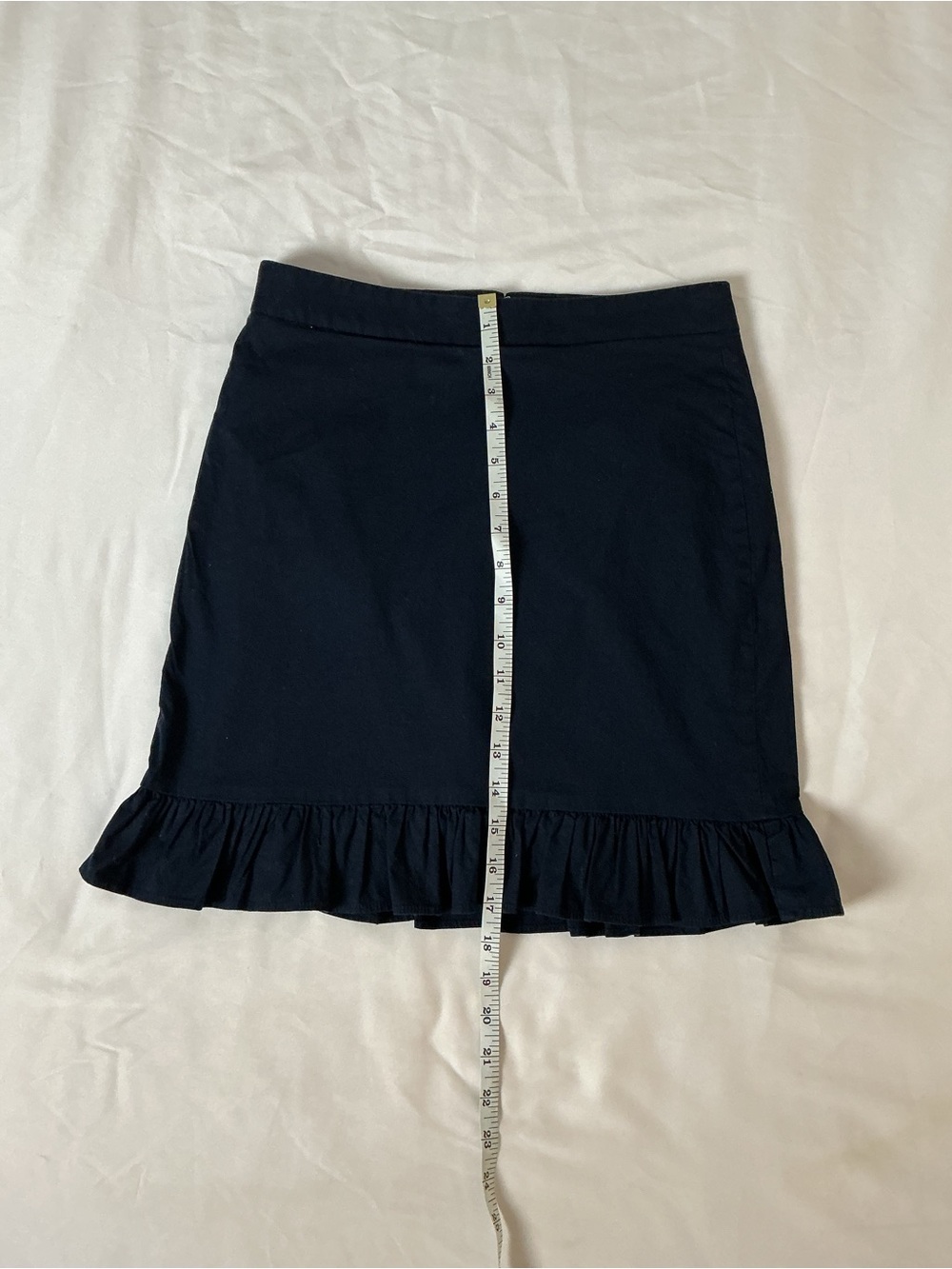 J. Crew Navy Ruffle Hem Mini Skirt - Picture 5 of 7